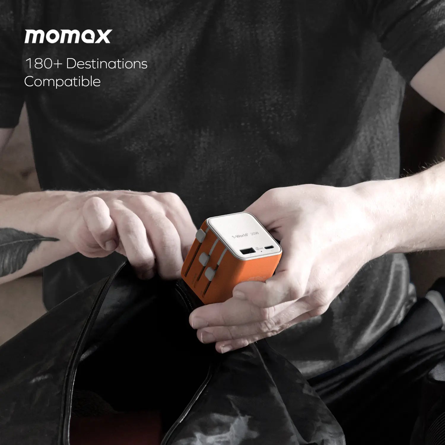Momax 2-Port 20W GaN Travel Charger USB-C & USB-A
