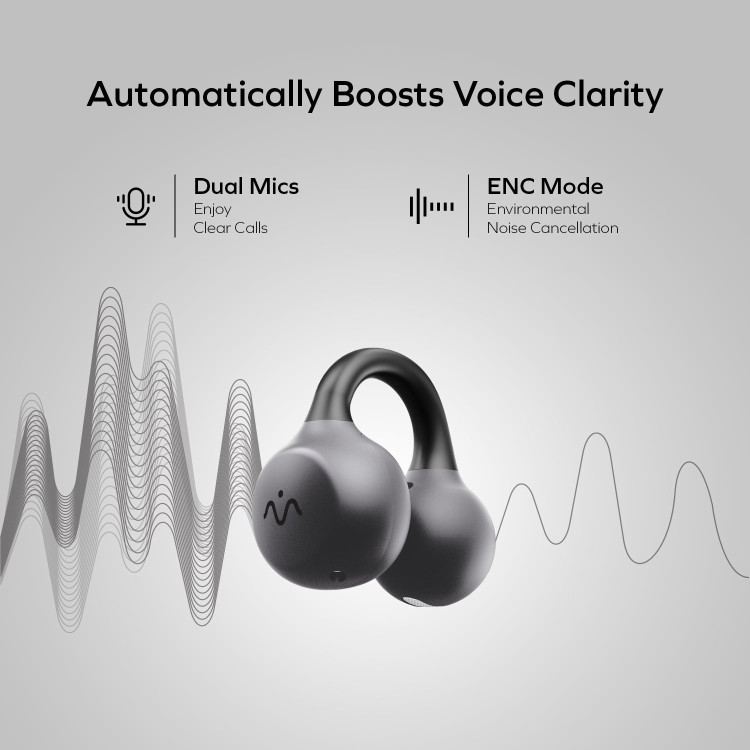 1-Vibe Clip AI-Powered ENC Noise Cancelling Earbuds, BT15