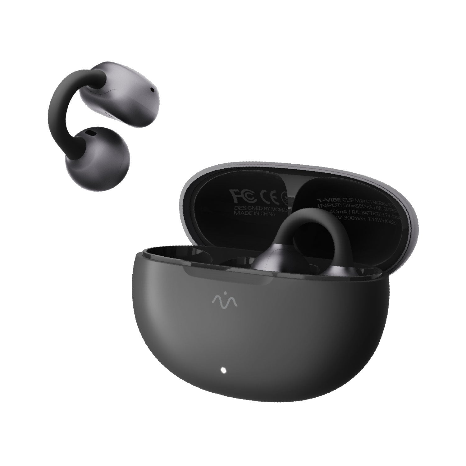 イヤホン manbou5656 BT15 1-Vibe Clip M.IN.D Wireless Earring Headphones - AI-Powered