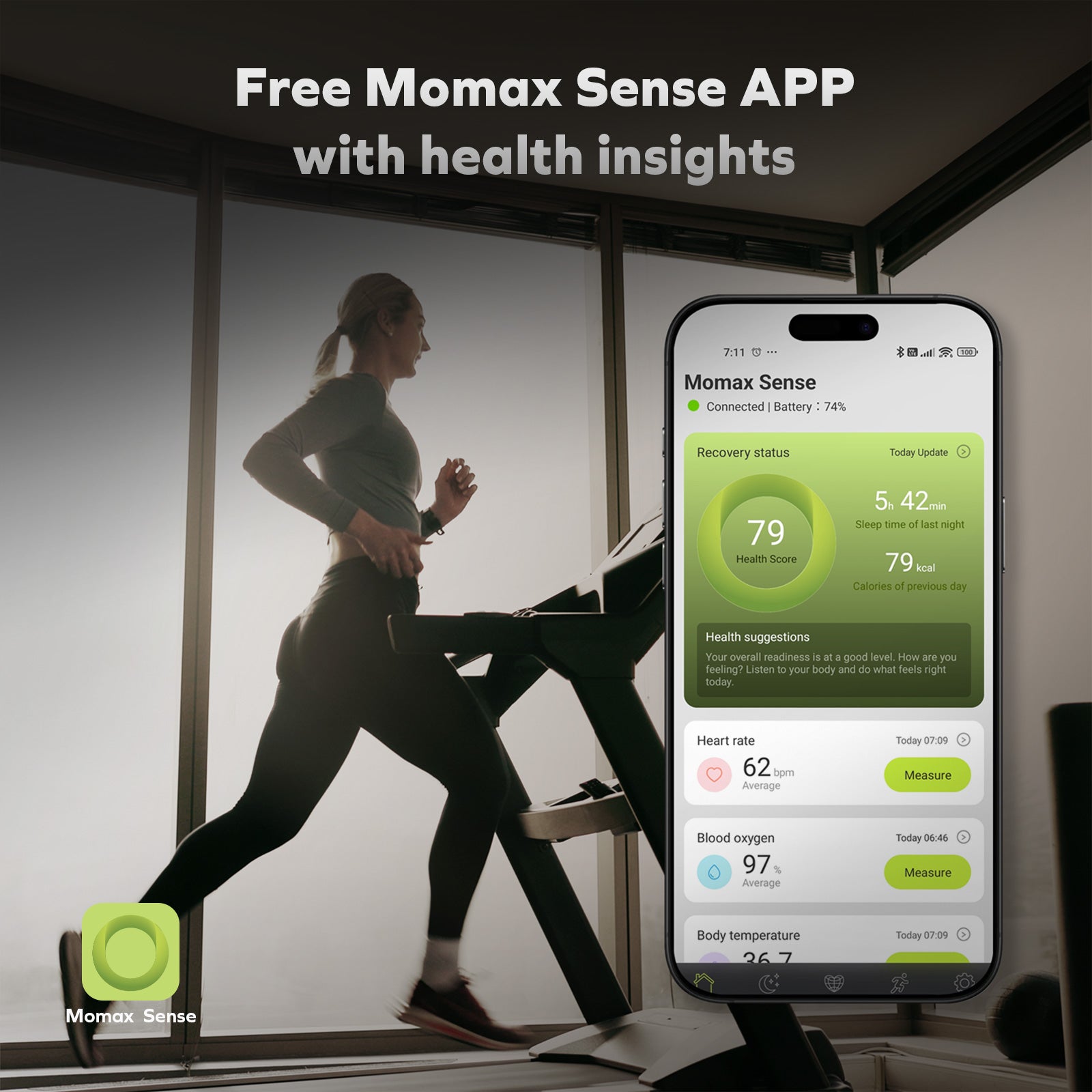 Momax OneSense Liteスマートリング - 低価格ヘルストラッカー | IP68