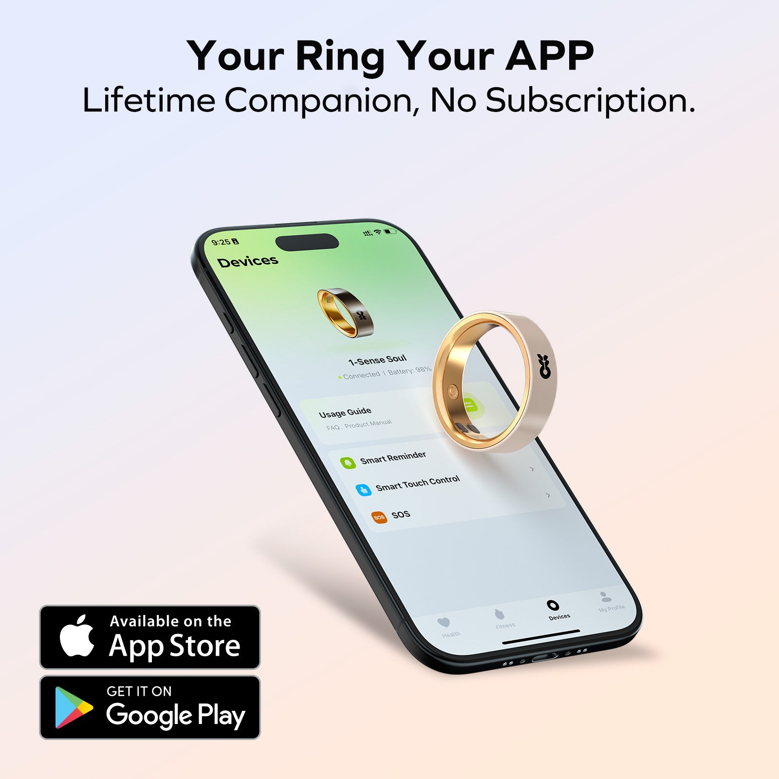 Momax OneSense Soul - World's 1st Haptic Smart Ring with AI Mood